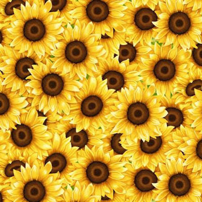 sunflower pattern Fabric