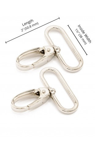 Swivel Snap Hook - 1 1/2 - Nickel – Quilters Candy Shoppe