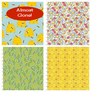 Fabric selections from the Feed the Bees collection