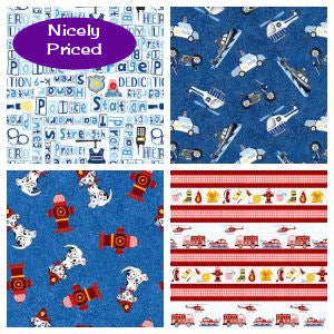 Fabric selections from the Everyday Heroes collection