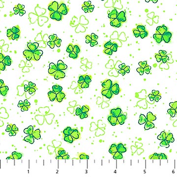 10523-10 Bleed Shamrocks - Lucky - Northcott Fabrics