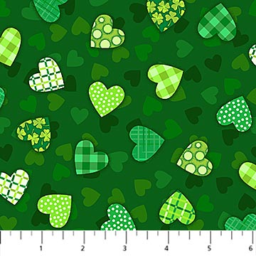 10524-74 Irish Hearts - Lucky - Northcott Fabrics