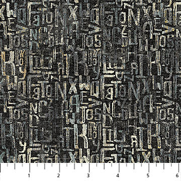 27712-98 - Charcoal Multi - My Type - Northcott Fabrics