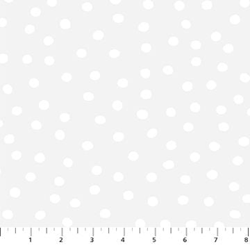 Dovetail - 92030-10 - white on white large dots - Figo Fabrics