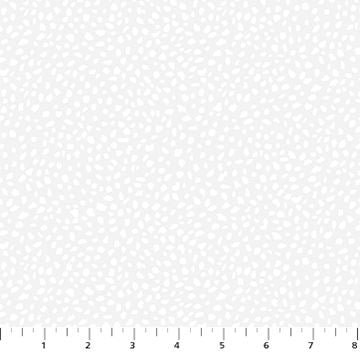 Dovetail - 92032-10 - white on white small scattered blobs - Figo Fabrics