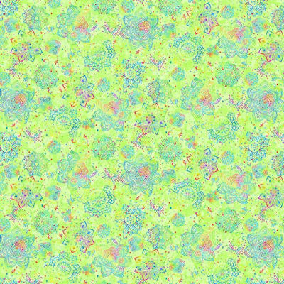 Prism -  CD2841 Green - Mini Medallions - Timeless Treasures