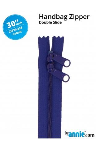 30" Handbag Zippers - Double Slide - Cobalt