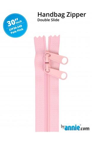 30" Handbag Zippers - Double Slide - Pale Rose