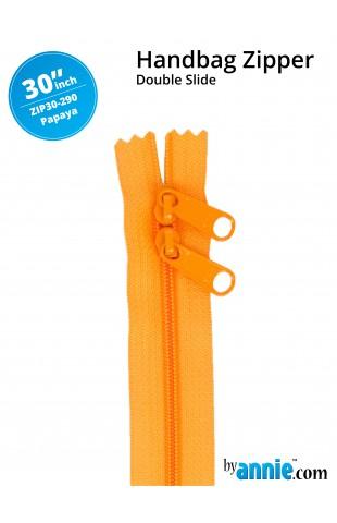 30" Handbag Zippers - Double Slide - Papaya