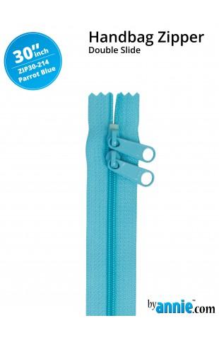 30" Handbag Zippers - Double Slide - Parrot Blue