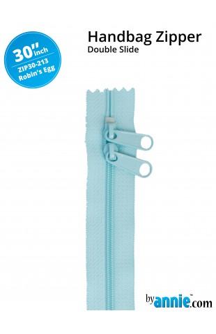 30" Handbag Zippers - Double Slide - Robins Egg Blue