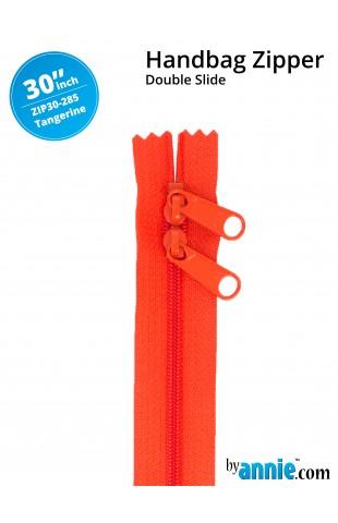 30" Handbag Zippers - Double Slide - Tangerine